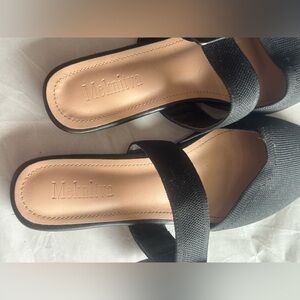Meknitva pointed toe mules flat size 8.5